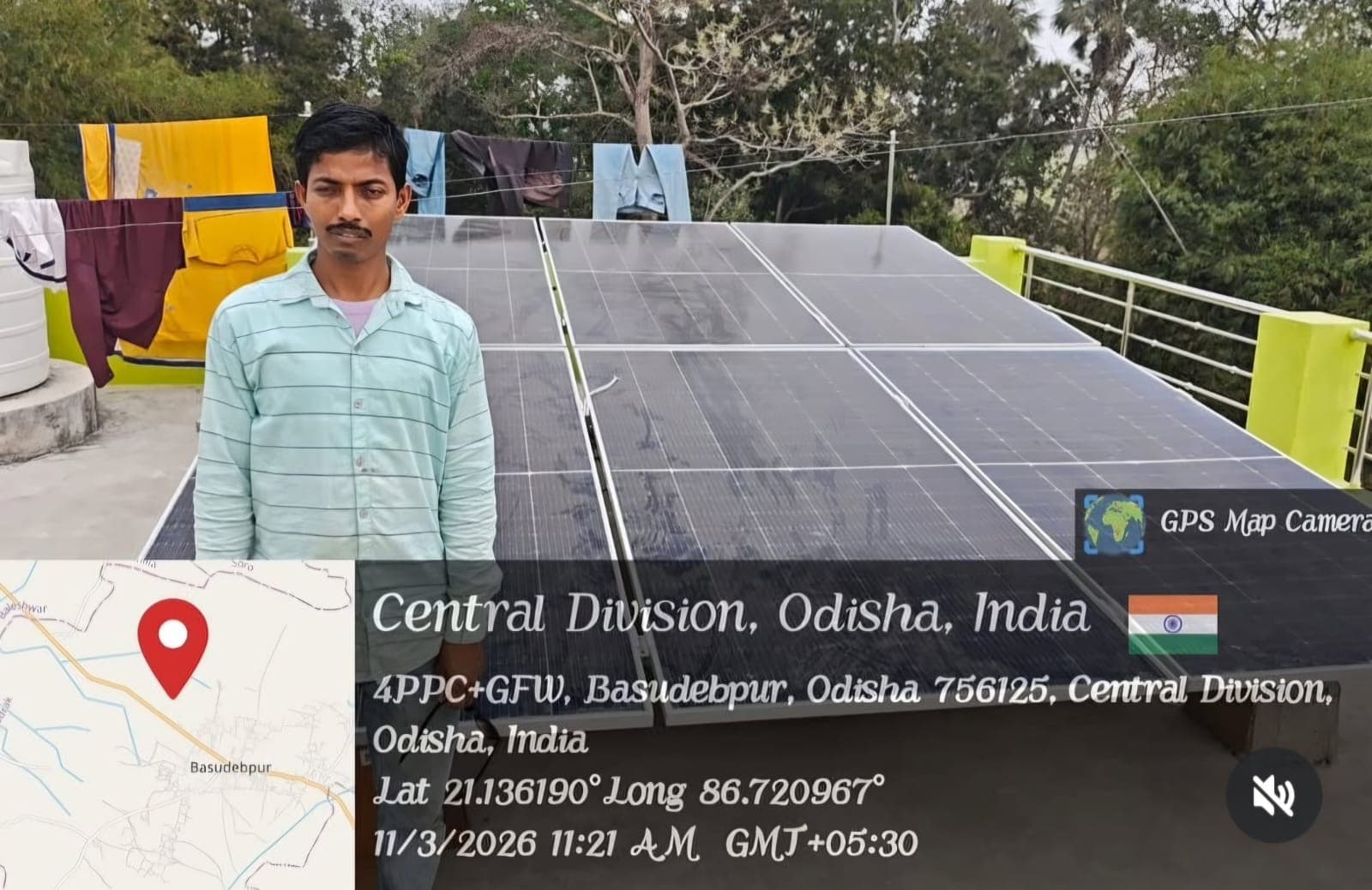 Solar installation in Basudebpur, Odisha