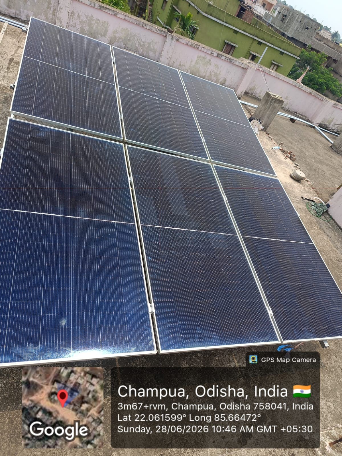 Solar installation in Champua, Odisha