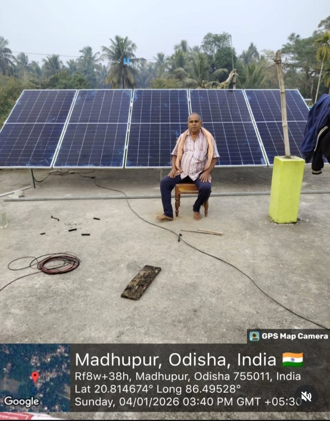 Solar installation in Madhupur, Odisha